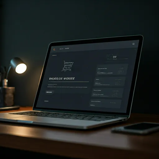 E-commerce platform displayed on a modern laptop screen